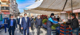 Başkan Gürkan Cuma Pazarı Esnaflarını Ziyaret Etti