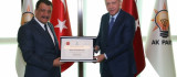 Başkan Gürkan, Cumhurbaşkanı Erdoğan'a 'Fahri Hemşerilik Beratı'nı Takdim Etti