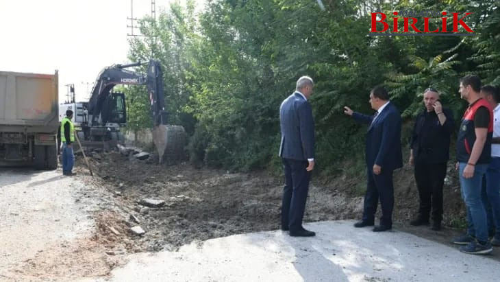 Başkan Gürkan'dan Orduzu Mahallesinde Yol Asfalt İncelemesi